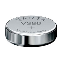 VARTA pile oxyde argent pour montres, V386 (SR43), 1,55 Volt,105 mAh, en blister de 1