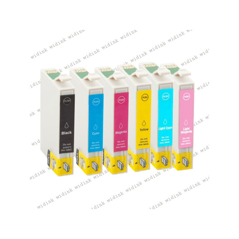 Lot de 6 Cartouches compatibles Epson T0481 - T0486 Lot de 6 Cartouches compatibles Epson T0481 - T0486