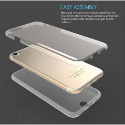 Coque 360° entièrement en silicone + verre pour IPhone 6 / 6S