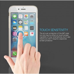 Coque 360° entièrement en silicone + verre pour IPhone 6 / 6S