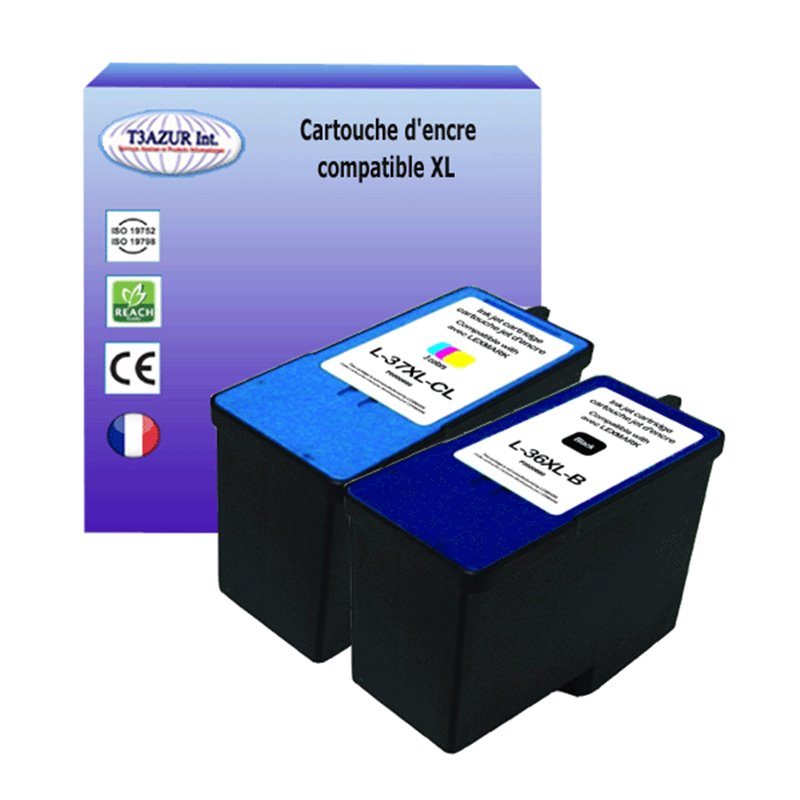 Cartouche compatible Lexmark 36XL (18C2170E/18C2130E)+ 37XL (18C2180E/18C2140E)