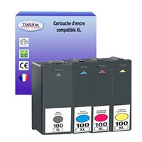 Lot de 4 Cartouches compatibles Lexmark 100XL