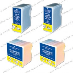 Lot de 4 Cartouches compatibles Epson T050 / T053