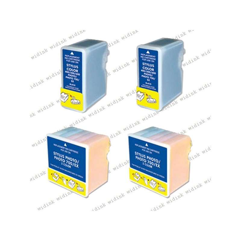 Lot de 4 Cartouches compatibles Epson T050 / T053 Lot de 4 Cartouches compatibles Epson T050 / T053