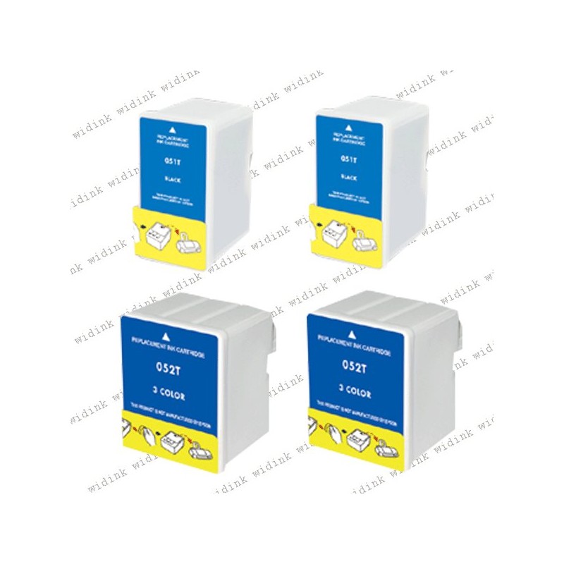 Lot de 4 Cartouche compatible Epson T051 / T052