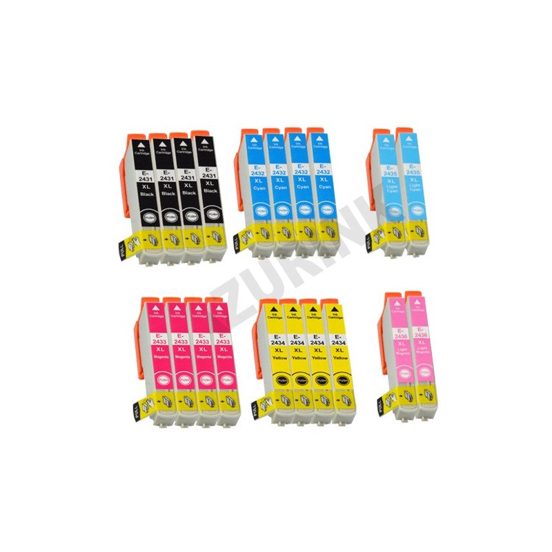 Lot de 20 Cartouches compatibles Epson T24XL Lot de 20 Cartouches compatibles Epson T24XL