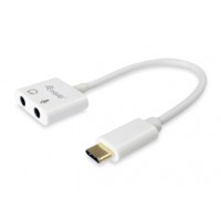 Equip l'adaptateur femelle USB-C vers audio 2 Jack 3,5 mm pour casque et microphone