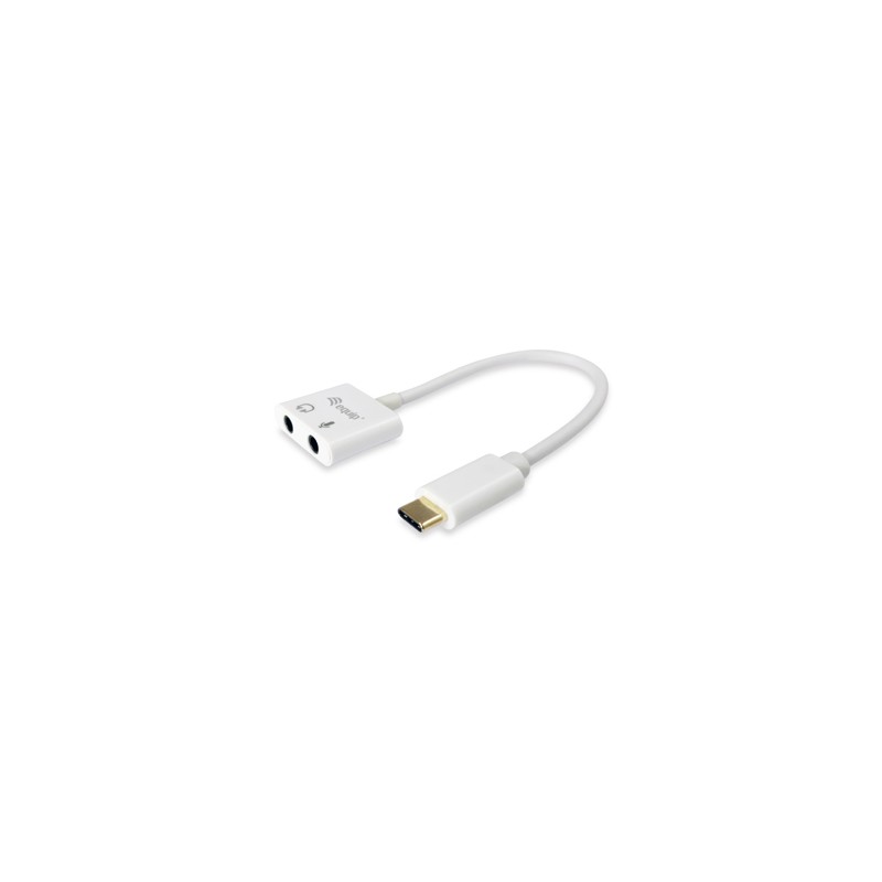 Equip l'adaptateur femelle USB-C vers audio 2 Jack 3,5 mm pour casque et microphone