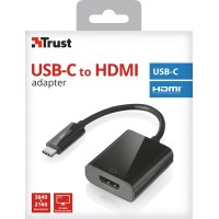 Adaptateur Trust USB-C vers HDMI - Résolution 4K - Plug & Play