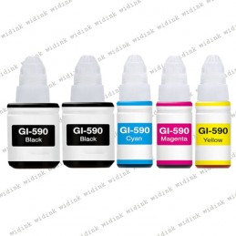 Lot de 5 Bouteilles encres compatibles Canon GI590