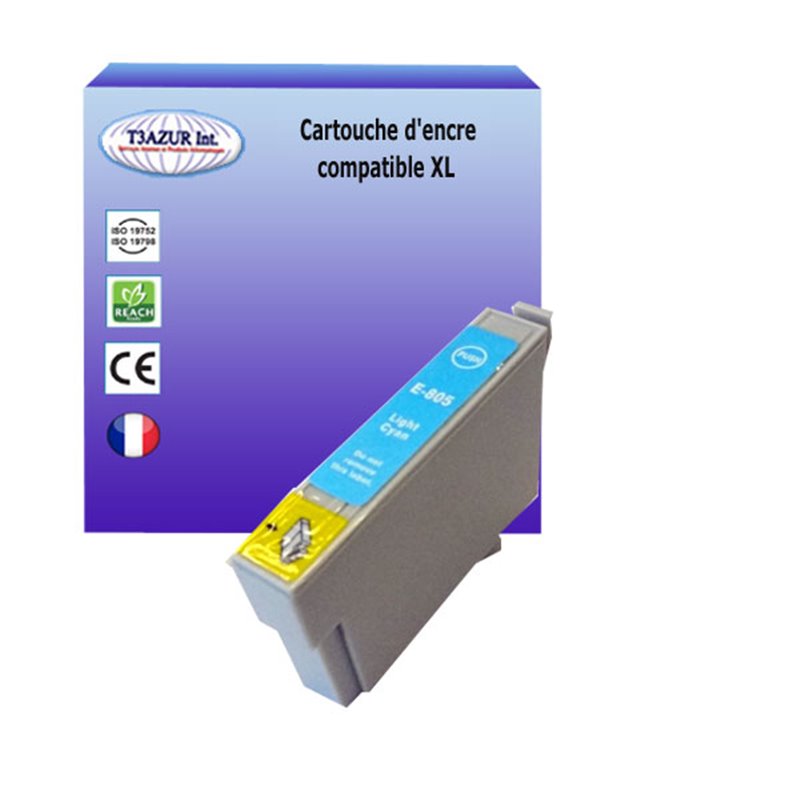 Cartouche compatible Epson T0805 (C13T08054010) - Light Cyan - 18ml