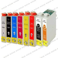 Lot de 8 Cartouche compatible Epson T0870 - T0879