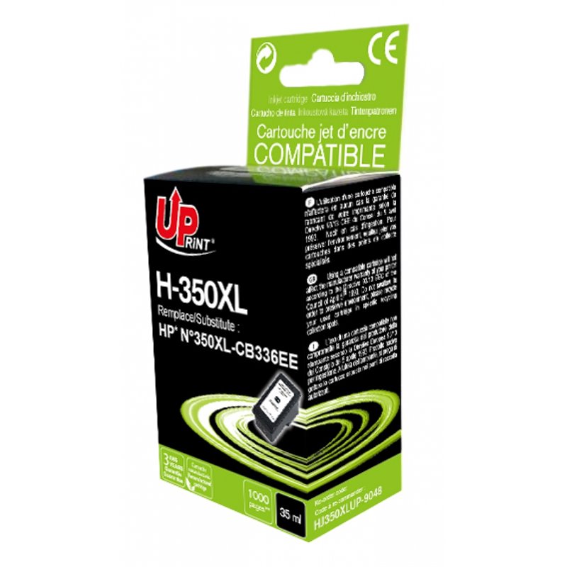 Uprint - Cartouche compatible HP 350XL (CB335EE/CB336EE) - Noire - 35ml