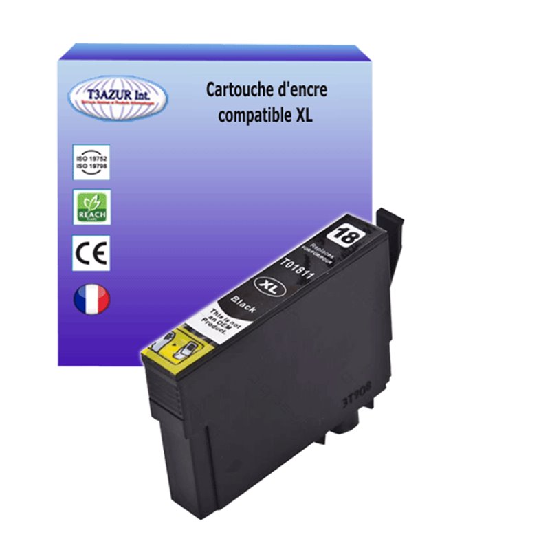 Cartouche compatible Epson T1811/T1801 (18XL)(C13T18114010/C13T18014010) - Noire