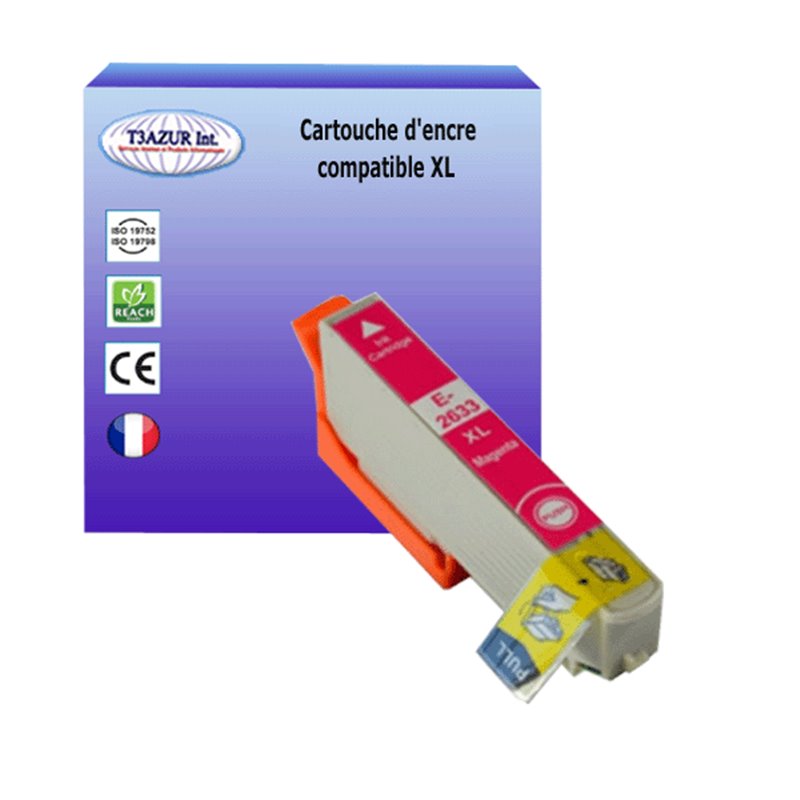 Cartouche compatible Epson T2633/T2613/26XL (C13T26334010/C13T26134010) - Magenta -12ml