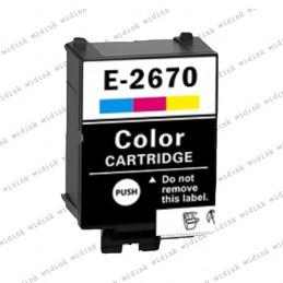 Cartouche compatible Epson T2670 (C13T26704010) - Couleur - 6,7ml