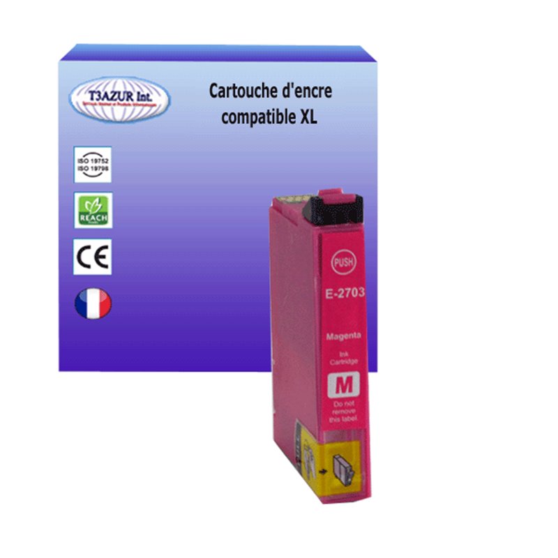 Cartouche compatible Epson T2713/T2703 (27XL)(C13T27134010/C13T27034010) - Magenta -15ml
