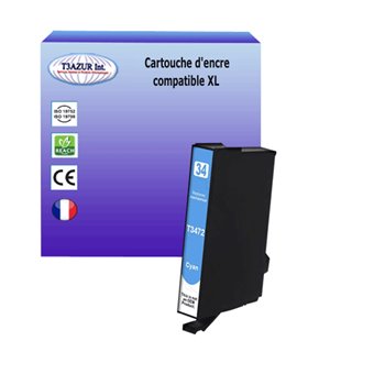 Cartouche compatible Epson T3472/T3462 (34XL) - Cyan - 12ml
