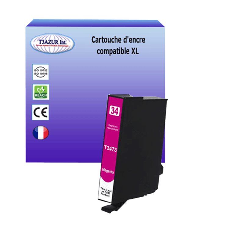 Cartouche compatible Epson T3473/T3463 (34XL) - Magenta