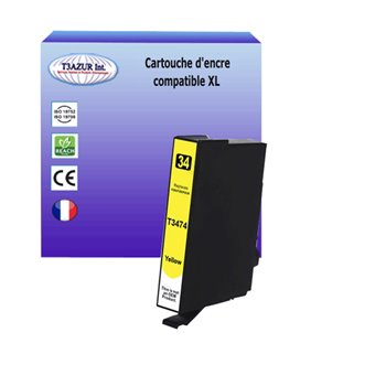 Cartouche compatible Epson T3474/T3464 (34XL)- Jaune - 12ml