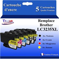 Lot de 5 Cartouches compatibles Brother LC3235XL (LC-3235Y) XL- Jaune