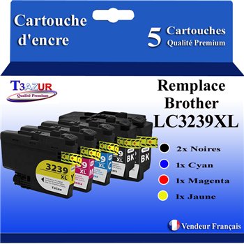 Lot de 5 Cartouches compatibles Brother LC3239XL (LC-3239) X