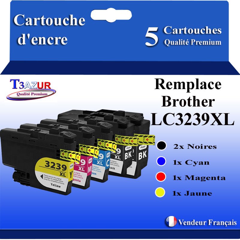 Lot de 5 Cartouches compatibles Brother LC3239XL (LC-3239) X