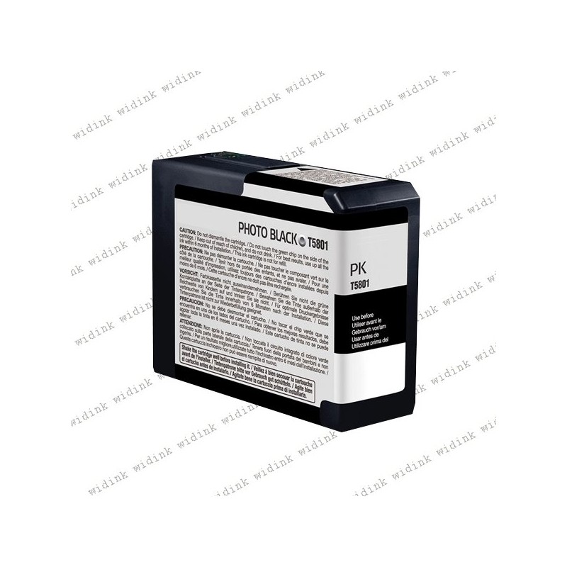Cartouche compatible Epson T5801 (C13T580100) - Noire- 80ml
